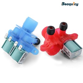 W10240949 Cold Water Inlet Valve W10240948 Hot Water Inlet Valve Fit for Whirlpool Kenmore Washing Machine Replace W10921515 W10921514 W11168740 WPW10240949 WPW10240948-2 YEARS Warranty by Beaquicy