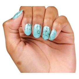 Color Street nail strips MOJAVE TURQUOISE Sealed DIY manicure RETIRED