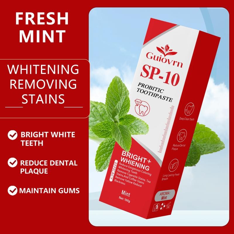 Guiovrn SP-8/SP-10 Toothpaste Oral Health Management, Fresh Breath - Specification: