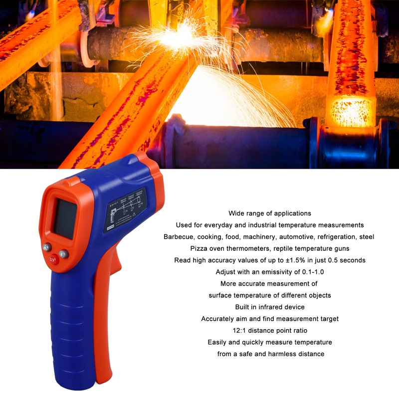 Infrared Thermometer Gun IR Non Contact Digital Temperature Gauge for
