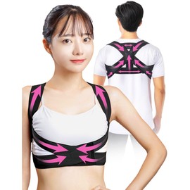 [理学療法士＆整体師監修] 姿勢ベルト 猫背ベルト 姿勢サポーター 背筋・巻き肩・肩甲骨 女性用・男性用兼用 (ブラック, M)