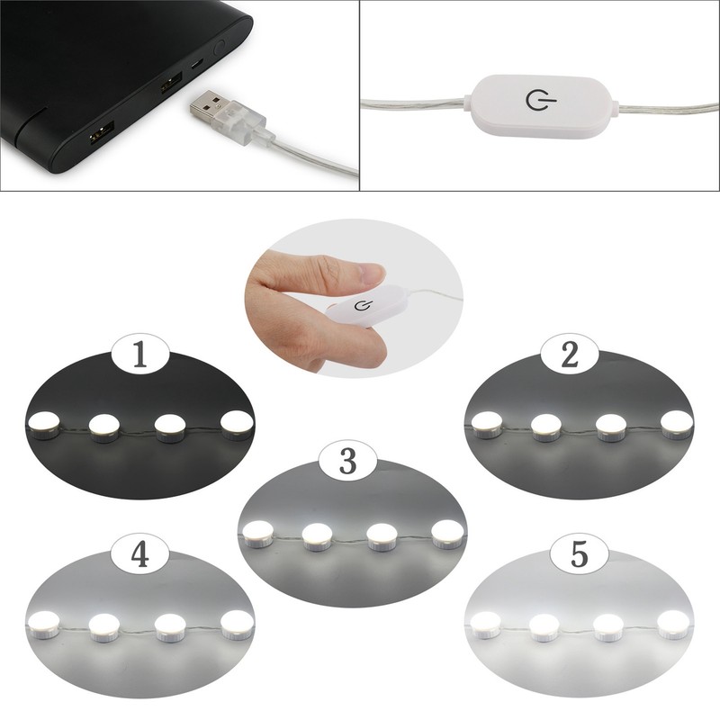 LED Mirror Light 5 Level Brightness Adjustment Touch Switch 10