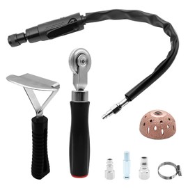 ZOSANY Tire Patch Kit - 55mm Tungsten Steel Buffing Wheel with 2 Quick-Change Connectors, Tire Patch Roller & Scraper,Low Speed Air Tire Repair Buffer Tool