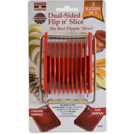 Norpro Dual Sided Flip N'Slice Slicer, Red, 4.25" x 3.25" x .88"