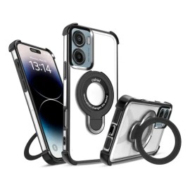 Funda Para Moto E15 / G05 Anti-caída Con Soporte De Anillo Y Protección De Cámara