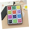 Operitacx Ink Pad Stamp Stamp Pads 24 Colors Finger Print