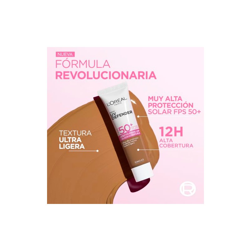 L'Oréal Paris UV Defender Efecto Make Up FPS 50+ 4.0