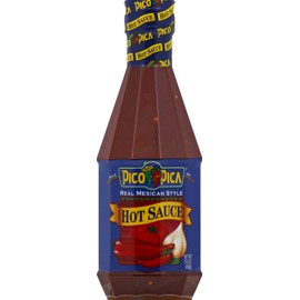 Pico Pica Mexican Hot Sauce - HOT - 15.5 Ounces (6 Pack)