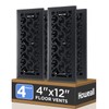 Howeall 4x12 Inches 4 Pack Heavy Duty Walkable Floor Register