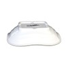 Lucy Star Melamine Square Dish Deep Plate, White, Curved Edge,