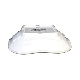 Lucy Star Melamine Square Dish Deep Plate, White, Curved Edge, 10-pcs per case (5-1/8" X 5-1/8")