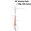 Granny Fork, 10 in 2-Tine 420 Stainless Steel Cooking Fork