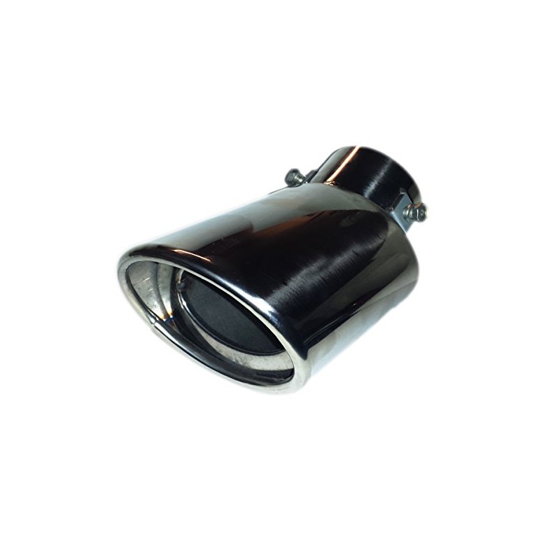 Exhaust Trim Pipe Curved Chrome Tail Tip Universal Muffler Car