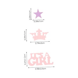 jojofuny 1 Set Gender Confetti Cute Crown and Star Design for Shower Decorations Table Centerpiece for Gender Reveal Parties and Celebrations