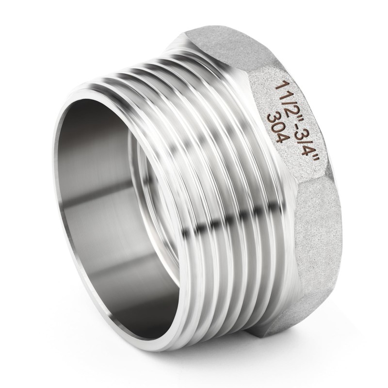TAISHER 2 Pieces 304 Stainless Steel Reducing Hex Socket 1-1/2"
