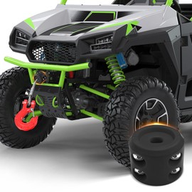 DWARFOO Rubber Winch Stopper, Winch Cable Hook Stopper, Silicone Rubber Stopper Protects Synthetic Winch Rope, Car Accessories Winch Rope Bump Shock Saver Dampener Absorbent Stopper (Black/White)