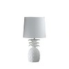 17" White Sculptural Pineapple Table Lamp
