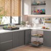 Merrylun Expandable Pull Out Cabinet Drawers Organizer Slide Shelves with