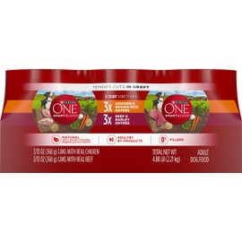 Purina ONE SmartBlend Wet Dog Food, Tender Cuts Variety Pack, 13 oz Cans, Pack of 6