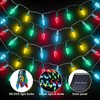 Solar Decorative Lights Strawberry Shape Waterproof Plastic Battery Box Powered