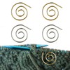 ZORRA 4PCS Knitting Needles Set, Handmade Crochet Spiral Cable Needle,