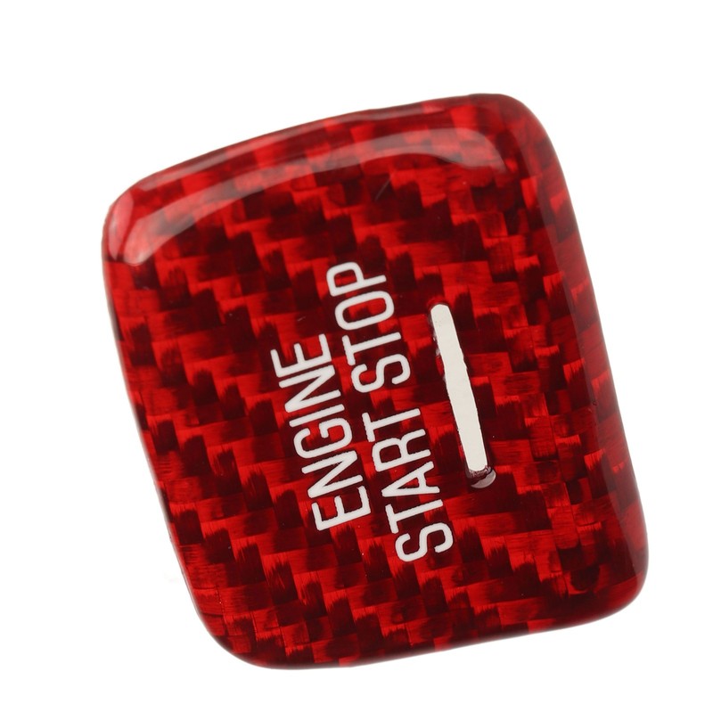 Engine Push to Start Button Cover Carbon Fiber Start Switch