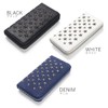 Daylight dl-3001 Men's Long Wallet, Studs, Star, Zip Around, Denim