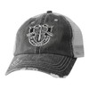 Special Forces Hat-Distressed Black Mesh Ball Cap