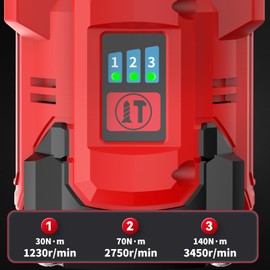 Cordless Impact Driver Kit 16.8V Max Torque 140Nm（105ft-lbs）High Rotation Electric Impact Driver Brushless Motor Continuously Variable Rechargeable 1/4" impact driver 2.0Ah Batteries