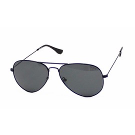 RICCO Eyewear Mirrored Lens Polarized UV 400 Protection Metal Frame Sunglasses With Zipped Cary Case And Cleaning Cloth MS1043 (Smoke Black)