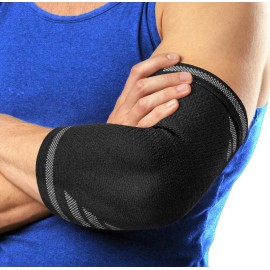LANGOV Elbow Brace for Men and Women Pair Compression Sleeve for Tendonitis Medium