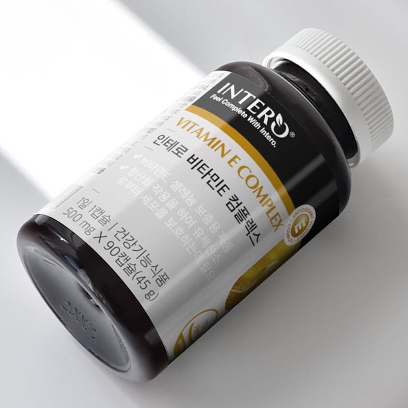 Vitamin E 400IU natural form D-alpha tocopherol selenium antioxidant 90