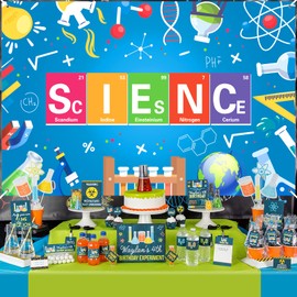 Science Party Banner Decorations Mad Sciencist Theme Birthday Party Banner Backdrop for Boy Girl Kid Decorations Laboratory Party Sign Little Fun Scientist Party Decorations School Poster71 x 44 Inch
