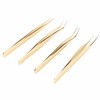 Eyelash Extension Tweezers Set Professional Stainless Steel Durable Lash Tweezers