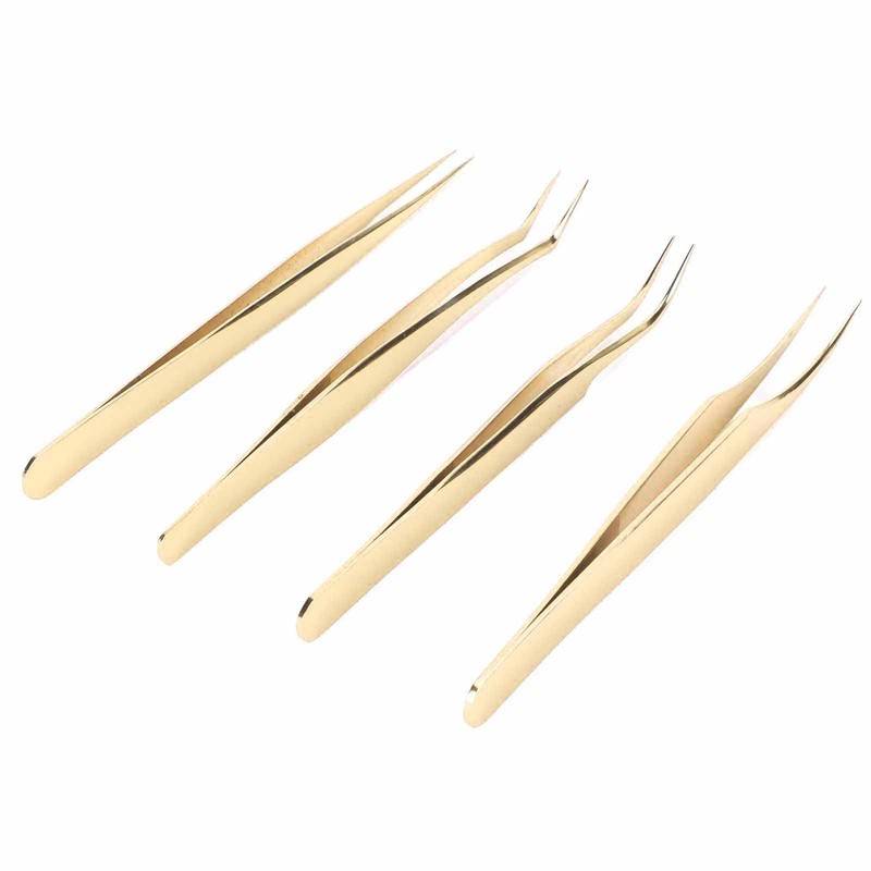 Eyelash Extension Tweezers Set Professional Stainless Steel Durable Lash Tweezers