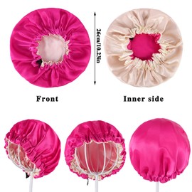 WSICSE 2 Pcs Baby Kids Bonnets, Adjustable Bonnet for Kids Toddler Double Layer Satin Bonnet for Sleeping