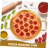 Operitacx Stainless Steel Pizza Plate Perforated Baking Tray for Even