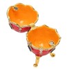 Egg Shaped Trinket Boxes Rhinestones Inlay Exquisite Jewelry Trinket Boxes