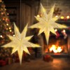 Paper Star Lantern, 2 Pack 8 Modes 9-Pointed Diwali Hanging