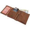 myledershop Genuine Buffalo Full Leather Wallet/Wallet/Wallet in Portrait or Landscape
