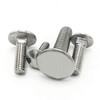 Set of 4 Square Carriage Bolts Stainless Steel M12 x