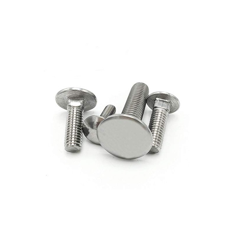Set of 4 Square Carriage Bolts Stainless Steel M12 x