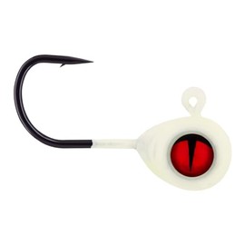 Northland Fishing Tackle Tungsten Crappie King Jig for Crappie, Bluegill, & Other Panfish, 1/8 Oz, Super-Glo White, 2 Jigs Per Pack