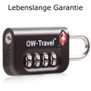 OW-Travel Combination Lock 4 Digit Suitcase Lock Padlock Luggage Lock