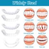 GMHLLES Clip in Veneers Teeth 6 Pairs Veneers Teeth, Snap