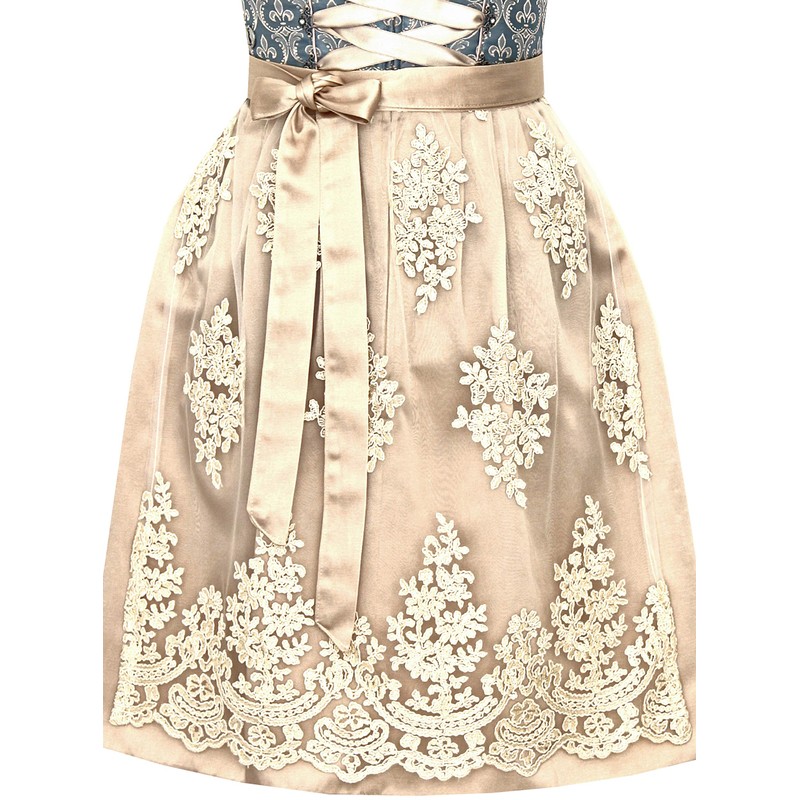 Alpenmärchen Women’s Midi Dirndl From Exclusive Collection, Includes Lace Apron