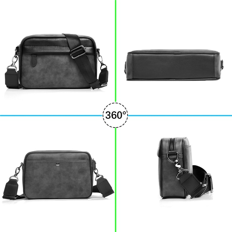 FUNYKA Men's Shoulder Bag, Shoulder Pouch, Small, One-Shoulder Pouch, PU