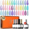 Modelones UV Nagellack Set 20 Farben mit Base & Top
