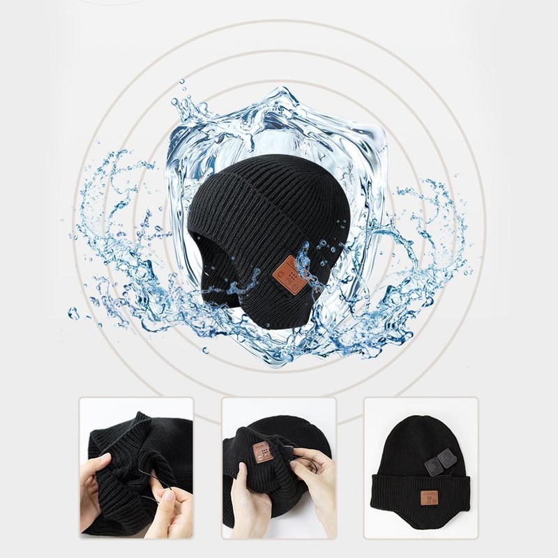 Bluetooth Beanie Hat Winter Unisex Warm Earflap Hat Wireless Headphone
