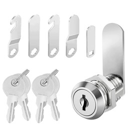 luckaide Letterbox Lock 20 mm, Letterbox Lock 4 Keys, Letter Box Lock with 5 Different Lock Plates, Letter Box Lock 16 mm, 18 mm Cabinet Lock for Cabinet Doors, Letterboxes Furniture